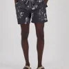 Badehose Printed - Smoke Black
