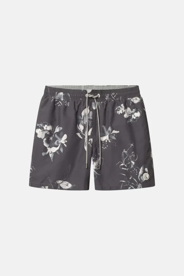 Badehose Printed - Smoke Black
