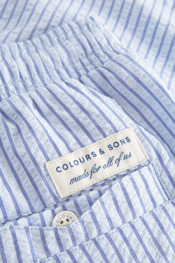 Badehose Seersucker - Denim Stripes