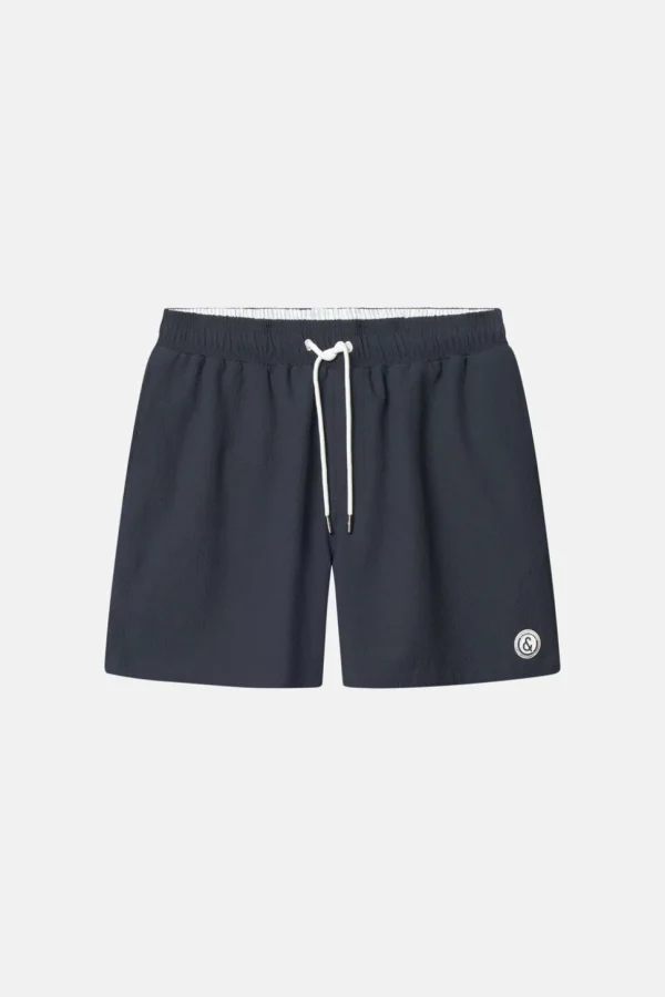 Badehose Seersucker - Navy