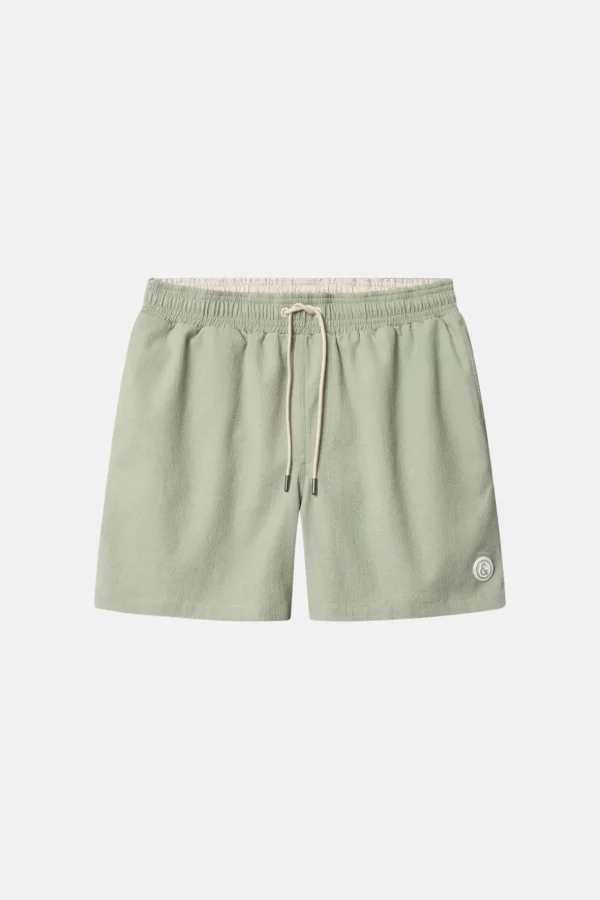 Badehose Seersucker - Wasabi