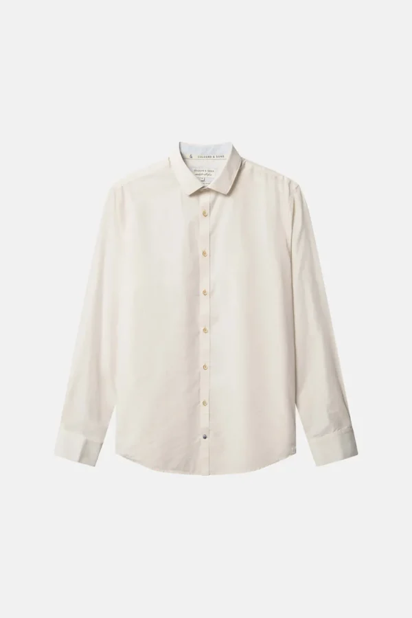 Basic Hemd Popeline - Offwhite