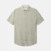 Basic Leinen Hemd - Olive