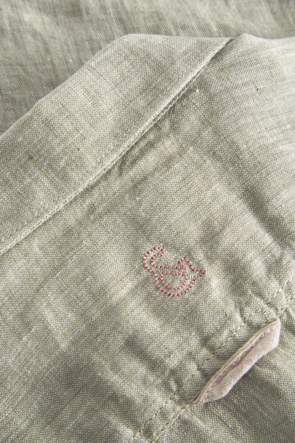 Basic Leinen Hemd - Olive