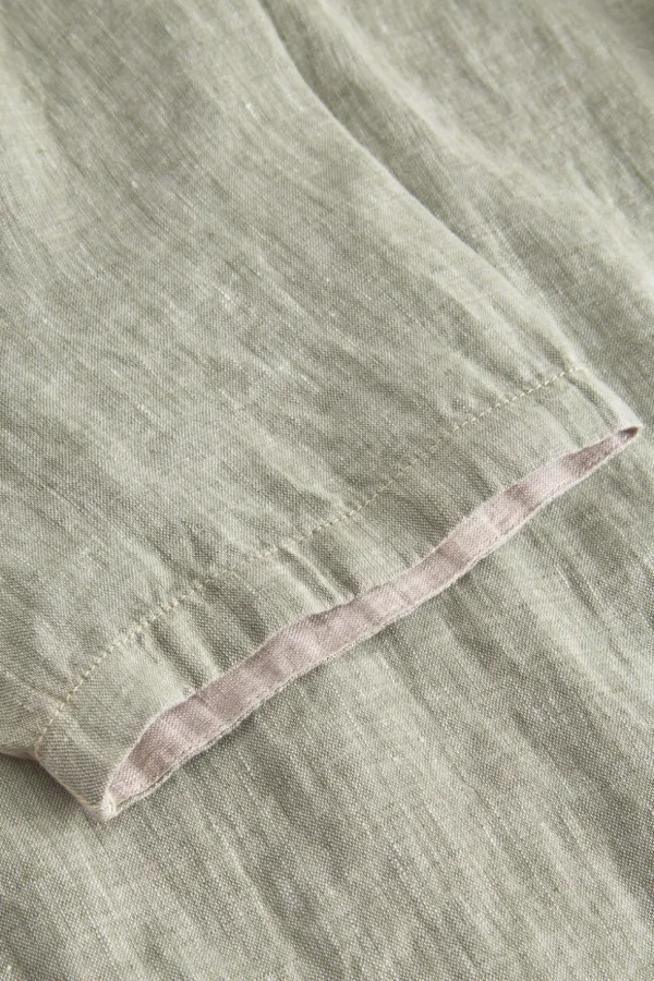 Basic Leinen Hemd - Olive
