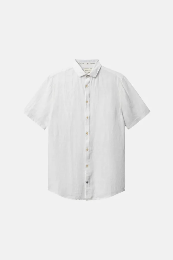 Basic Leinen Hemd - White