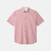 Basic Leinen Hemd Kurzarm - Mauve