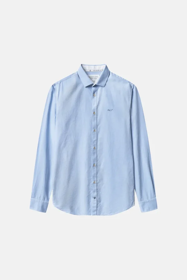 Basic Oxford Hemd - Sky