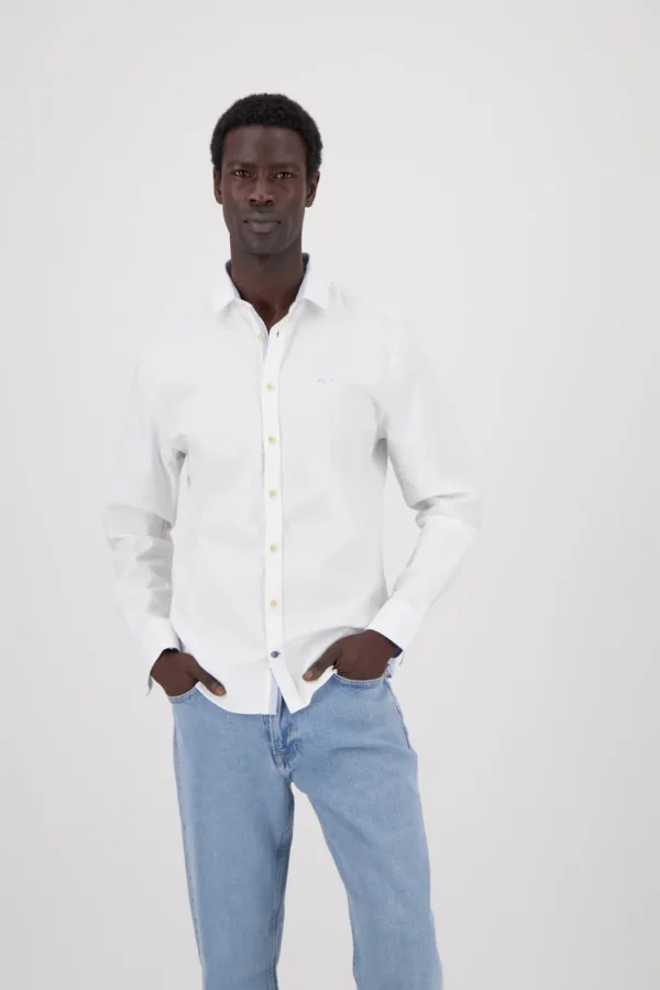 Basic Oxford Hemd - White