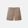 Basic Shorts Leinen Blend - Sepia