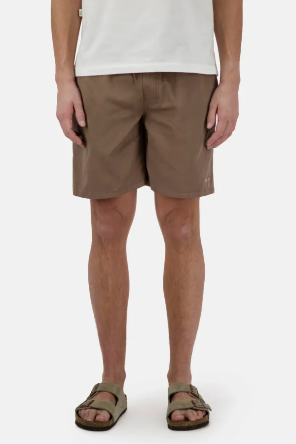 Basic Shorts Leinen Blend - Sepia