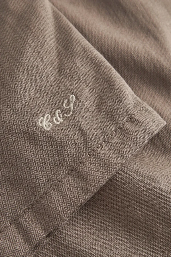 Basic Shorts Leinen Blend - Sepia