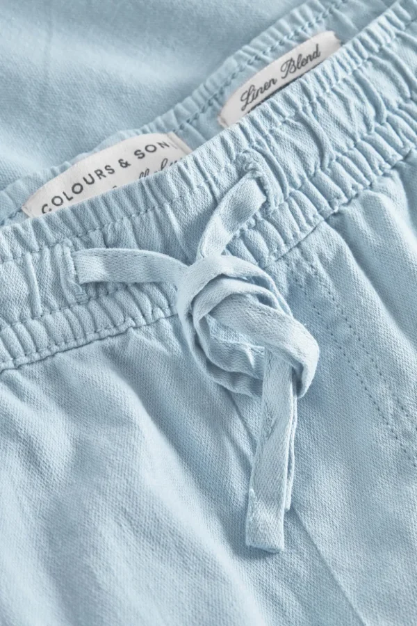 Basic Shorts Leinen Blend - Vintage Blue