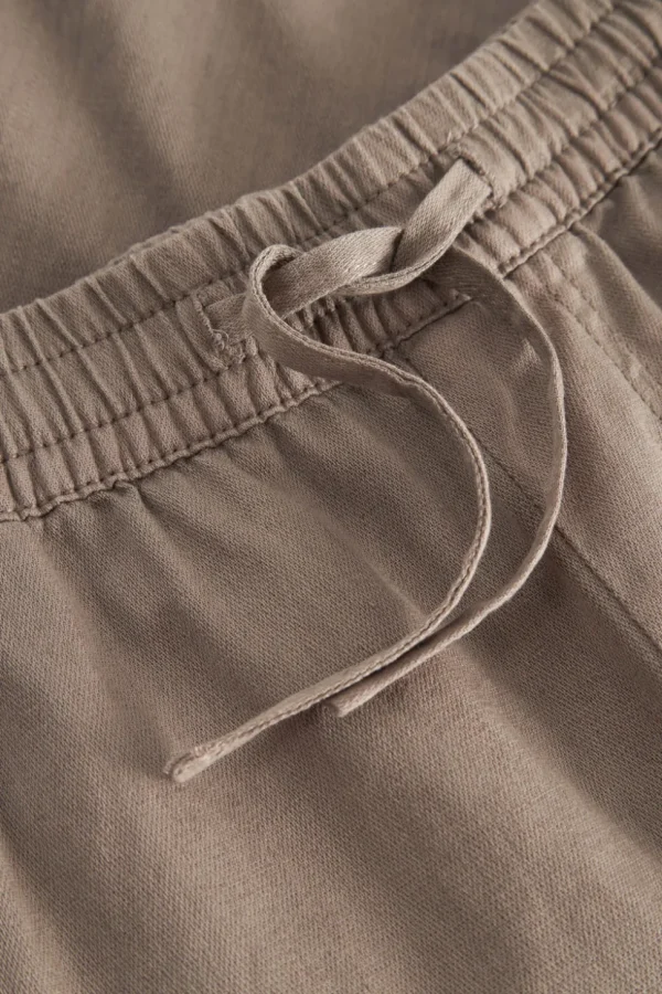 Basic Shorts Leinen Blend - Sepia