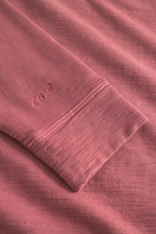 Basic Sweatshirt-washed - Rosewood
