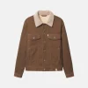 Cord Trucker Jacke-Fellkragen - Soil