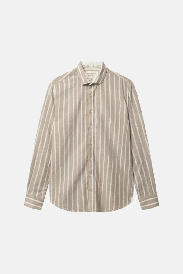 Hemd gestreift Leinenmischung - Tent Stripes