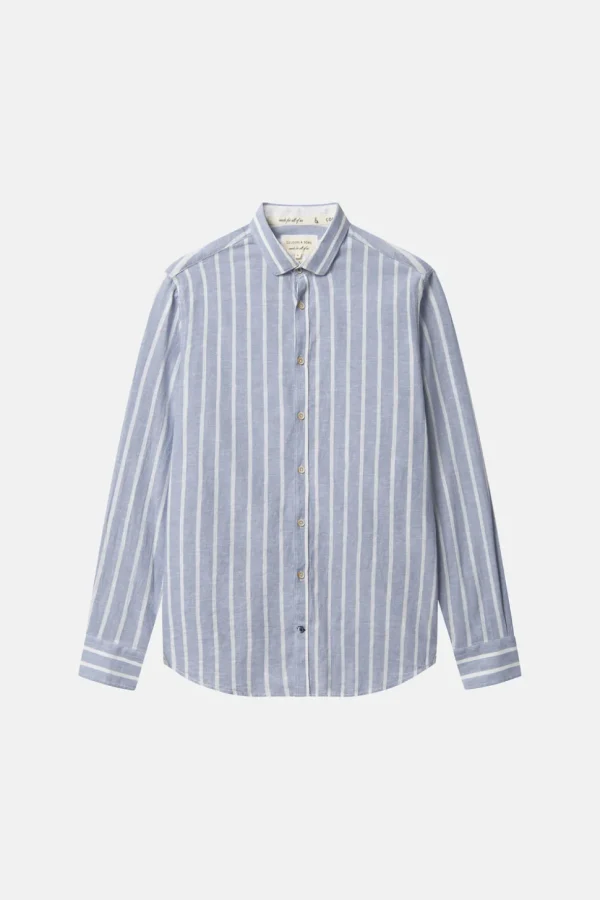 Hemd gestreift Leinenmischung - Denim Stripes