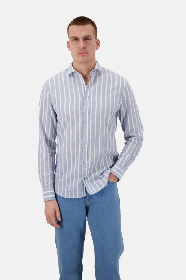 Hemd gestreift Leinenmischung - Denim Stripes