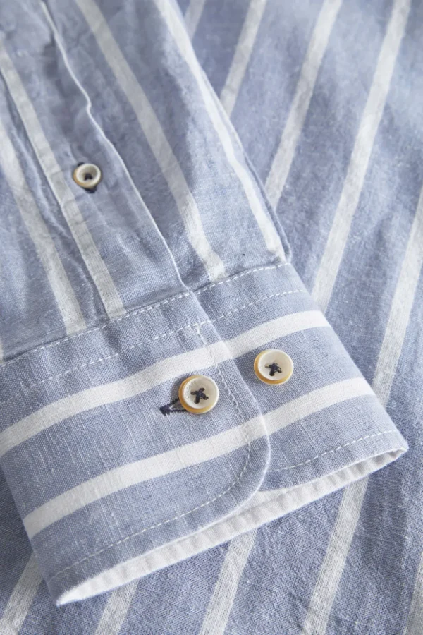 Hemd gestreift Leinenmischung - Denim Stripes