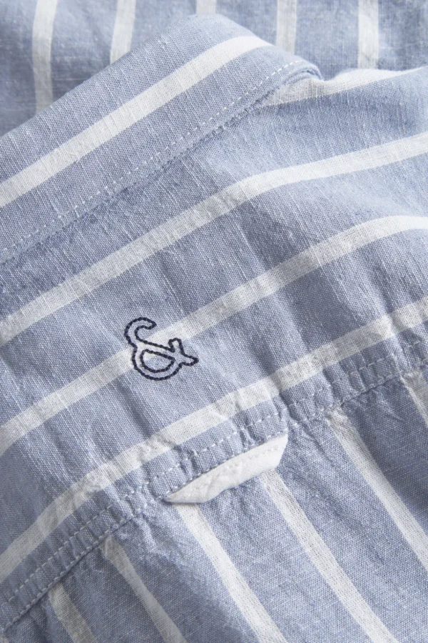 Hemd gestreift Leinenmischung - Denim Stripes