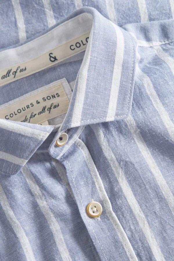 Hemd gestreift Leinenmischung - Denim Stripes