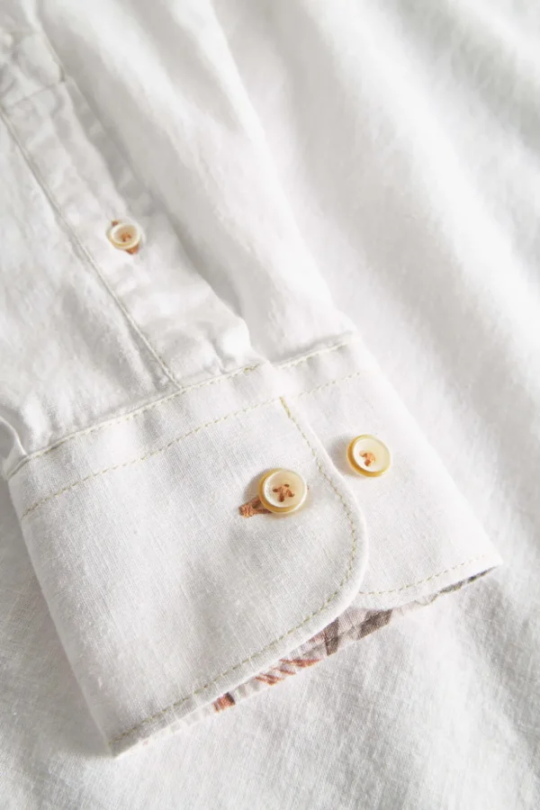 Hemd Leinen Blend - White