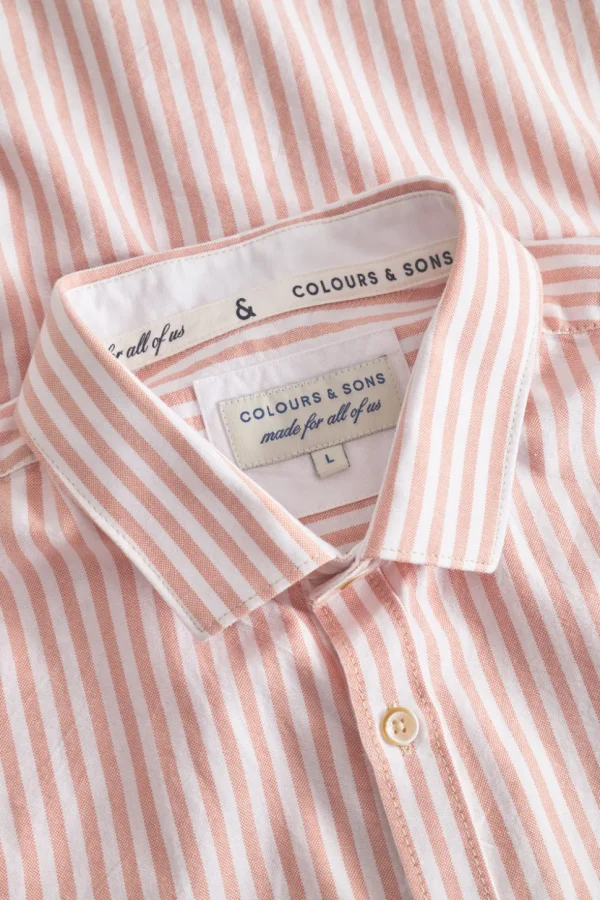 Hemd Oxford Stripes - Salmon Stripes
