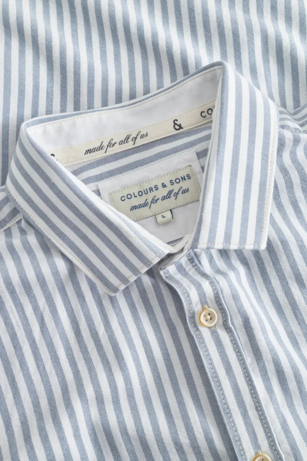 Hemd Oxford Stripes - Sky Stripes