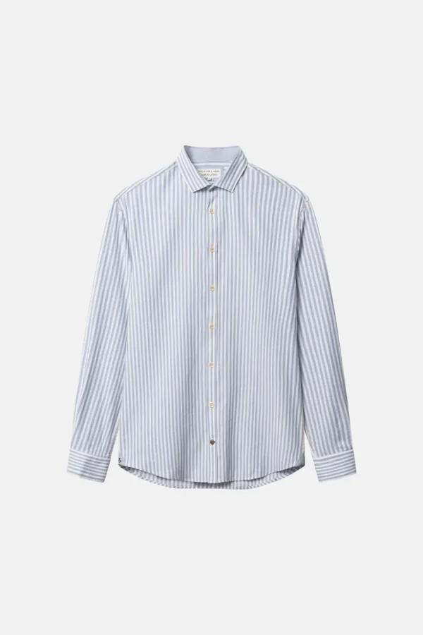 Hemd Twill Basic - Lake Stripes