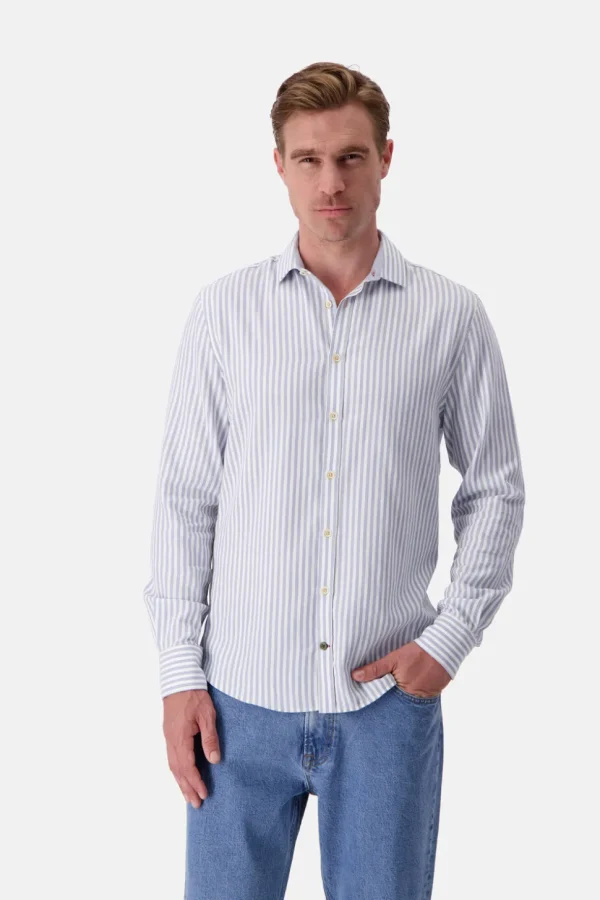 Hemd Twill Basic - Lake Stripes