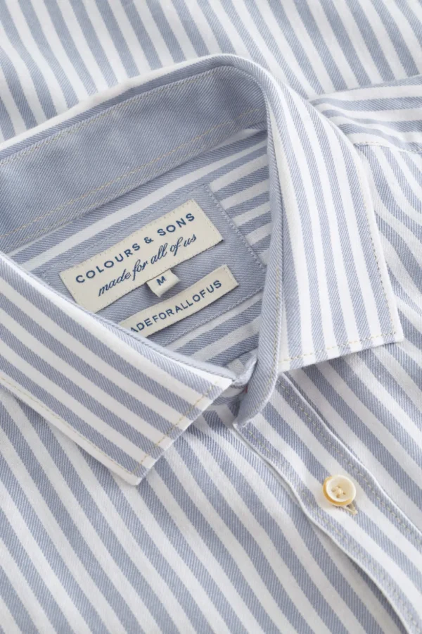 Hemd Twill Basic - Lake Stripes