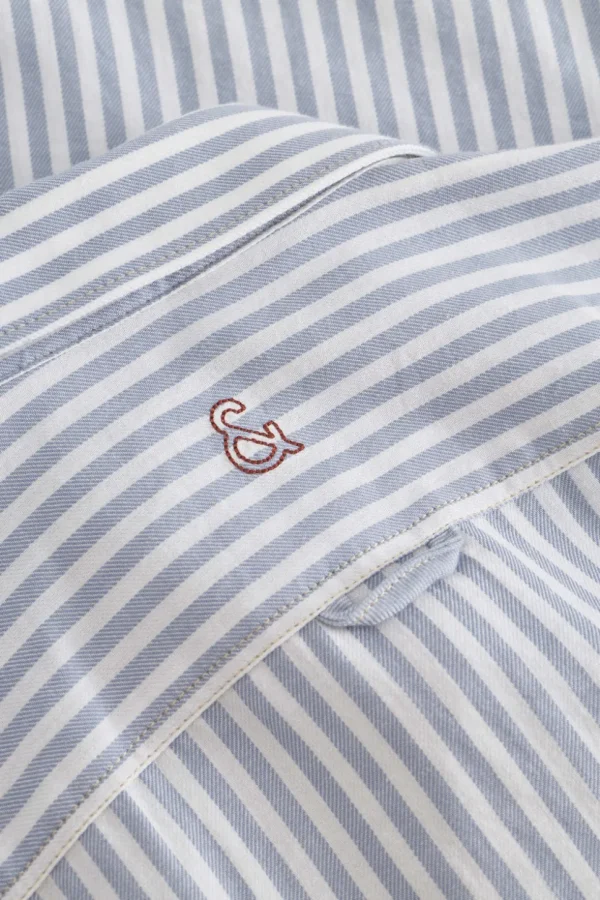 Hemd Twill Basic - Lake Stripes