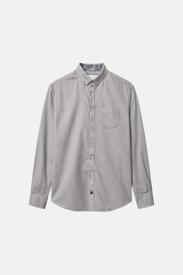 Hemd Twill Basic - Silver