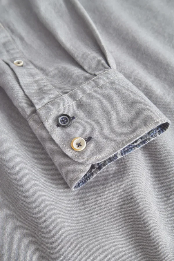 Hemd Twill Basic - Silver