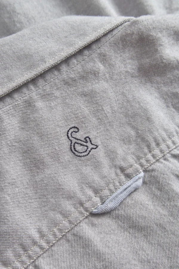 Hemd Twill Basic - Silver