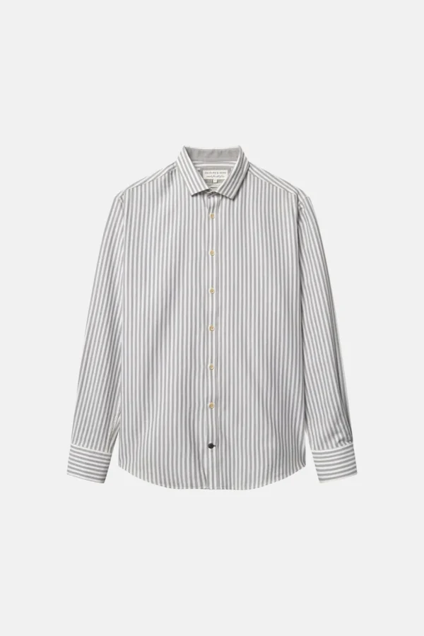 Hemd Twill Basic - Silver Stripes