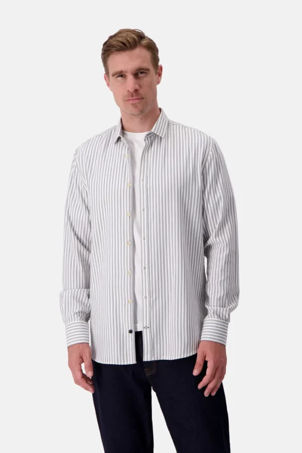 Hemd Twill Basic - Silver Stripes