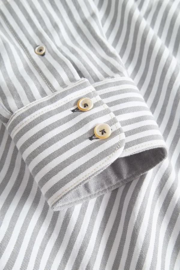 Hemd Twill Basic - Silver Stripes
