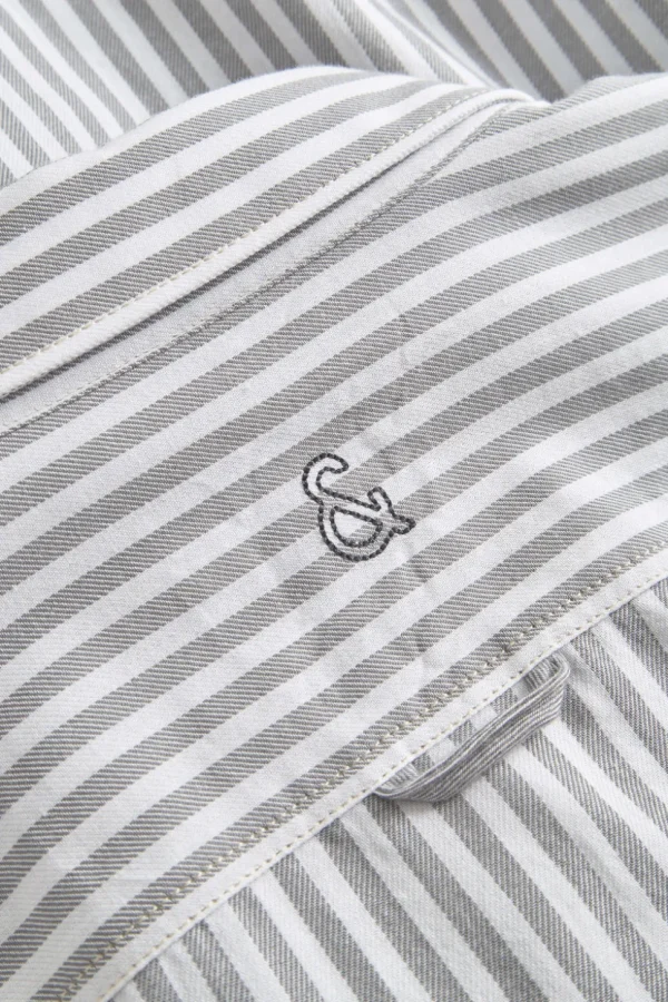Hemd Twill Basic - Silver Stripes