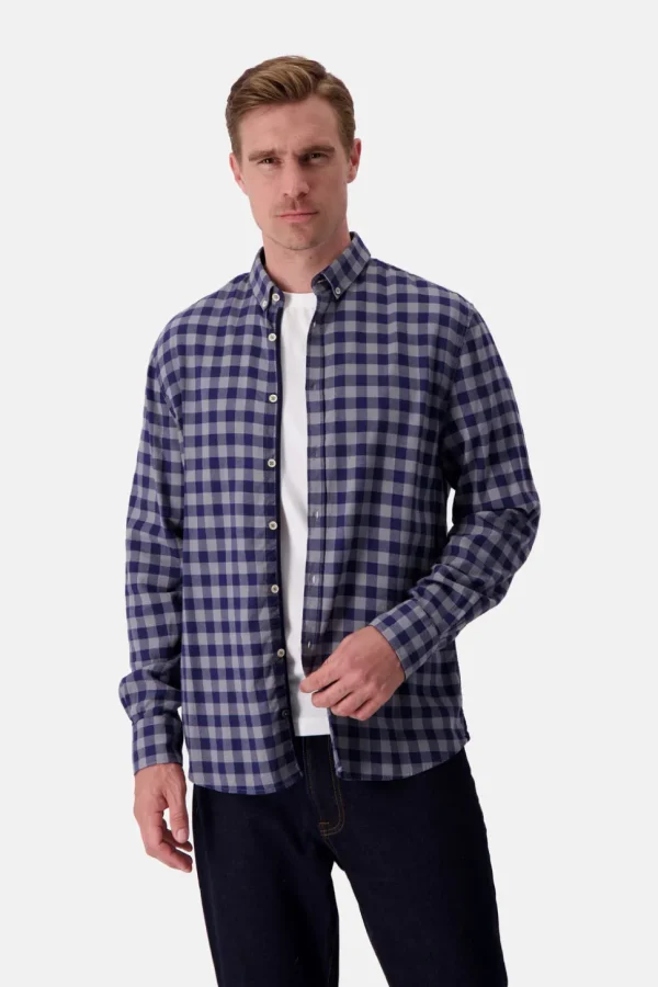 Hemd-gemustert - Navy Vichy