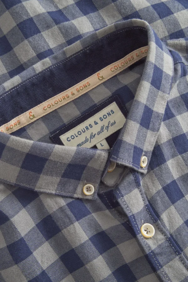 Hemd-gemustert - Navy Vichy