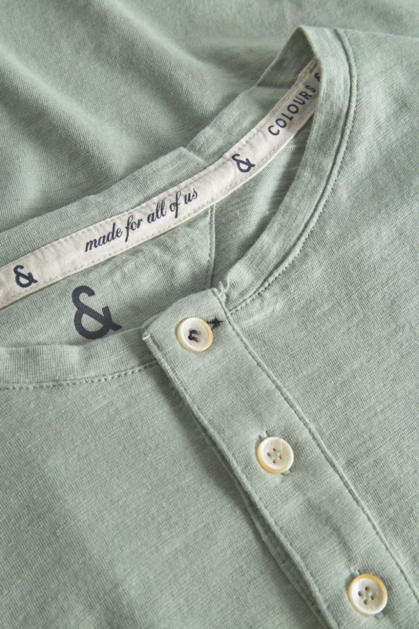 Henley - Slub - Lime