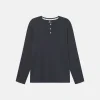 Henley Shirt Slub - Anthracite