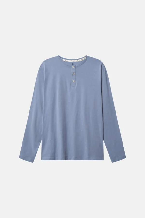 Henley Shirt Slub - Denim