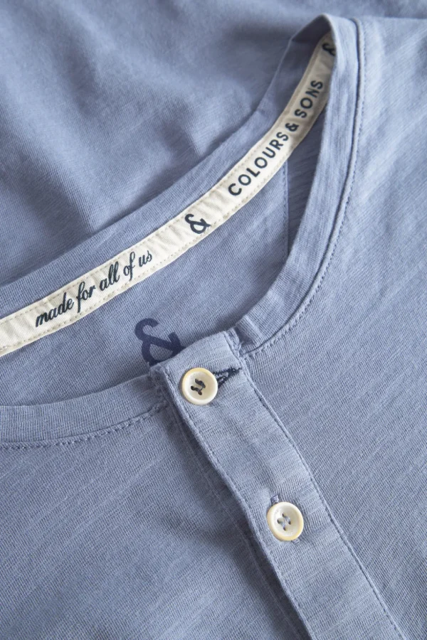 Henley Shirt Slub - Denim