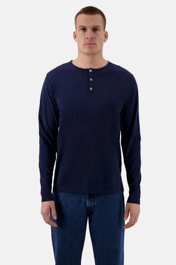 Henley Shirt Slub - Navy