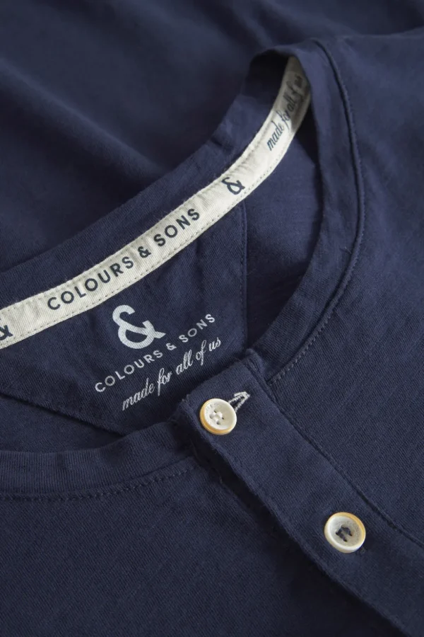 Henley Shirt Slub - Navy
