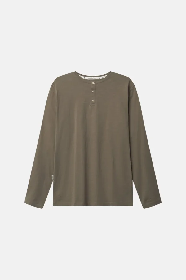 Henley Shirt Slub - Olive