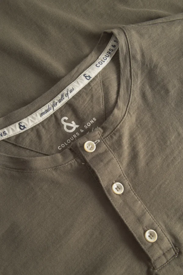 Henley Shirt Slub - Olive
